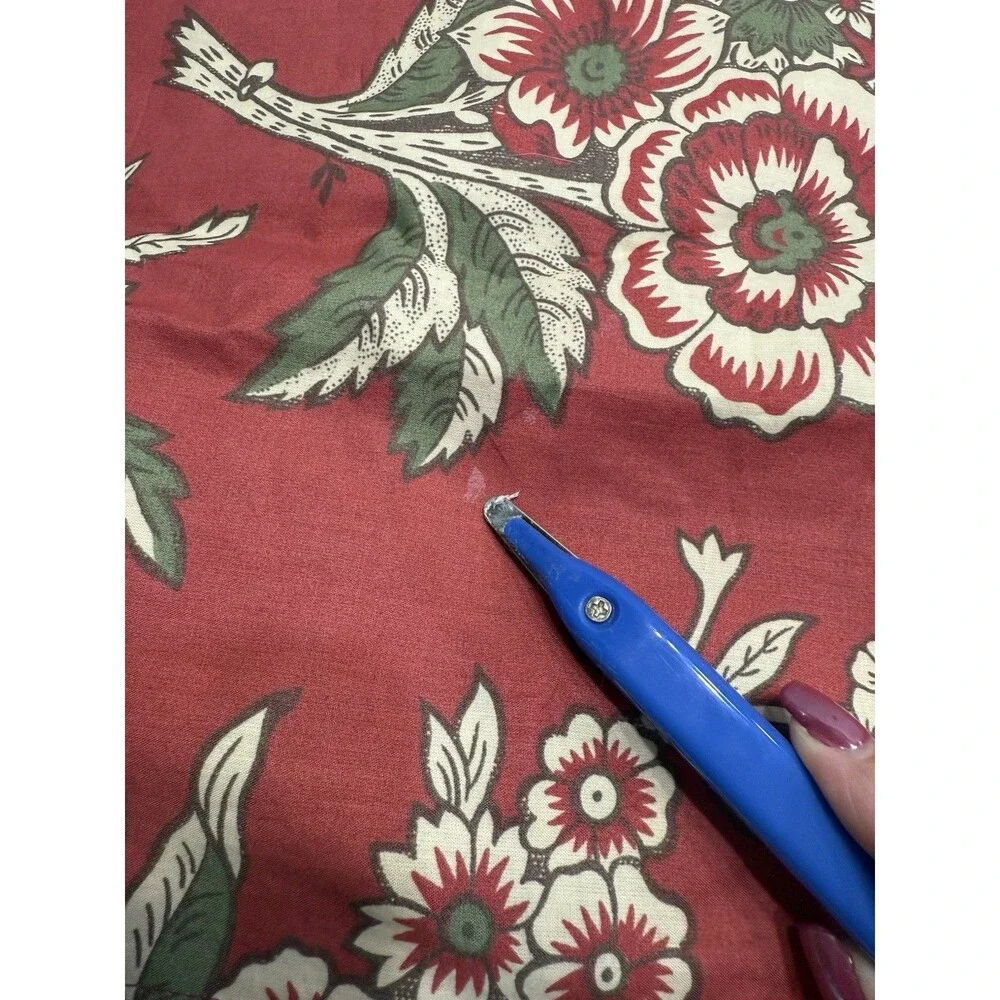 POTTERY BARN B + B Bed and Bath Red Floral Euro Pillow Set Shams Cottagecore